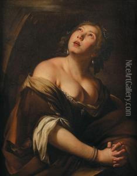 Sainte Catherine D'alexandrie Oil Painting - Artemisia Gentileschi