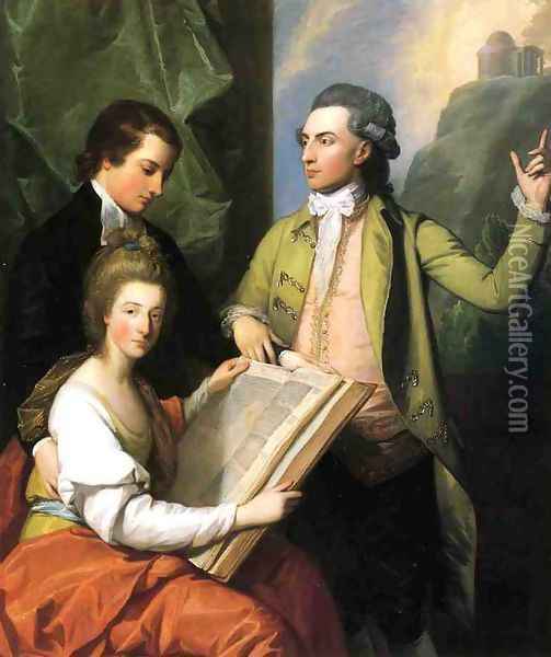 Portrait of the Drummond Family Oil Painting - Benjamin West