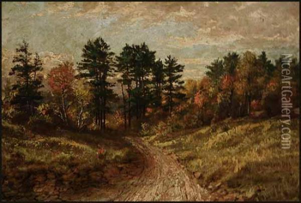 Landscape With Road Oil Painting - Thomas Mower Martin