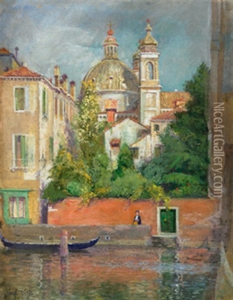 Ein Kanal In Venedig Oil Painting - Karl Weiss