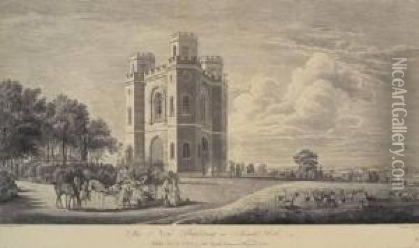 [engraved Views Of Windsor Great Park] Oil Painting - Thomas Sandby