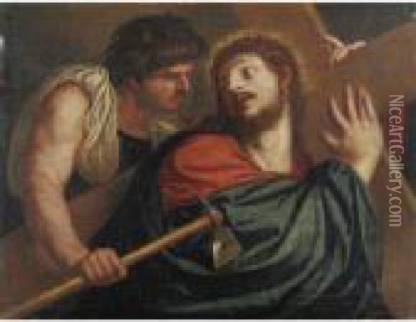 Cristo Al Calvario Oil Painting - Annibale Carracci