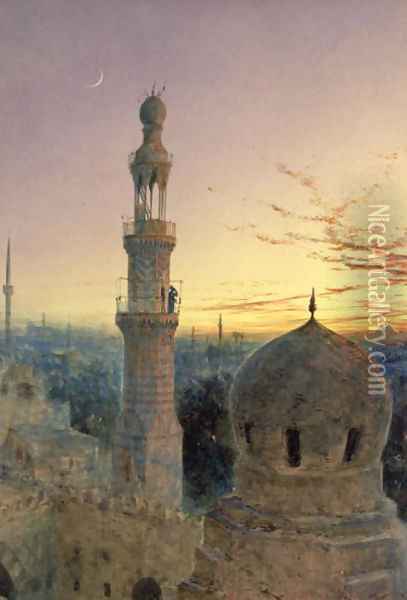 A Call to Prayer Oil Painting - Henry Stanier
