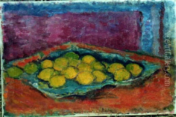Lemons Oil Painting - William von Schlegell