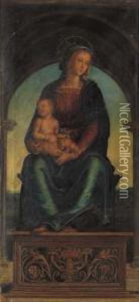 Madonna Con Bambino Oil Painting - Pietro Perugino