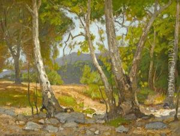 Shady Canyon Oil Painting - William Wendt