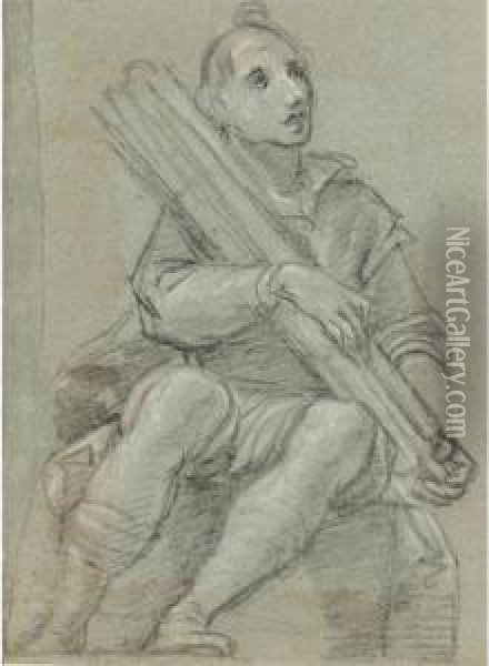 Youth Holding A Bundle Of Sticks Oil Painting - Alessandro Casolani