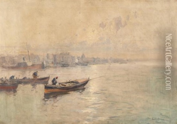 Vista De Venecia Oil Painting - Eliseo Meifren y Roig