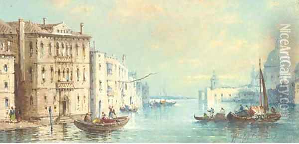 On the Grand Canal, Venice 2 Oil Painting - William Meadows
