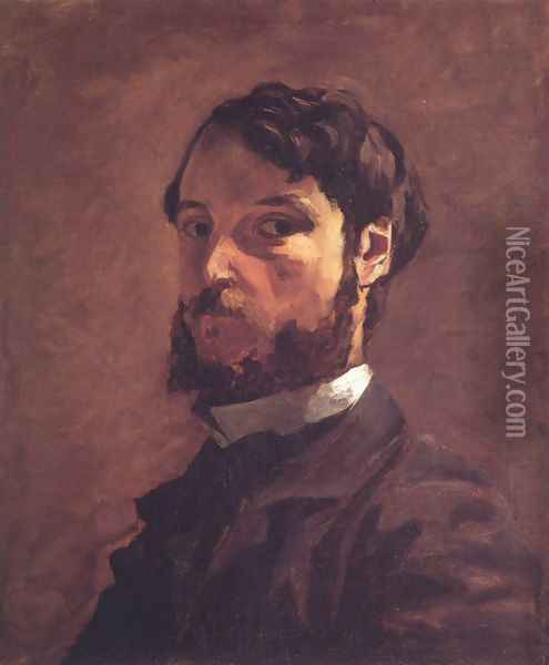 Self-Portrait Oil Painting - Jean Frederic Bazille