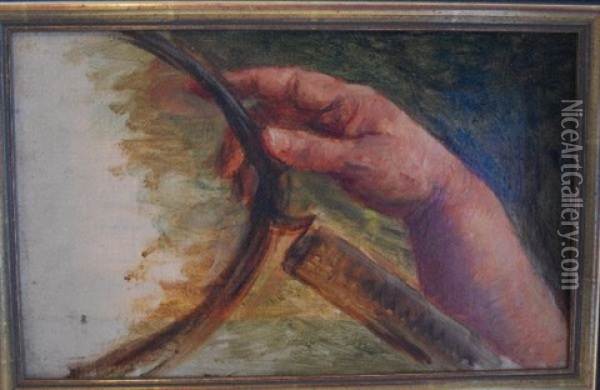 Main (study For La Porteuse D'eau) Oil Painting - Edmond Jean de Pury