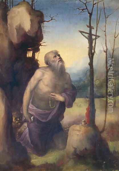 St. Jerome Oil Painting - Domenico Beccafumi
