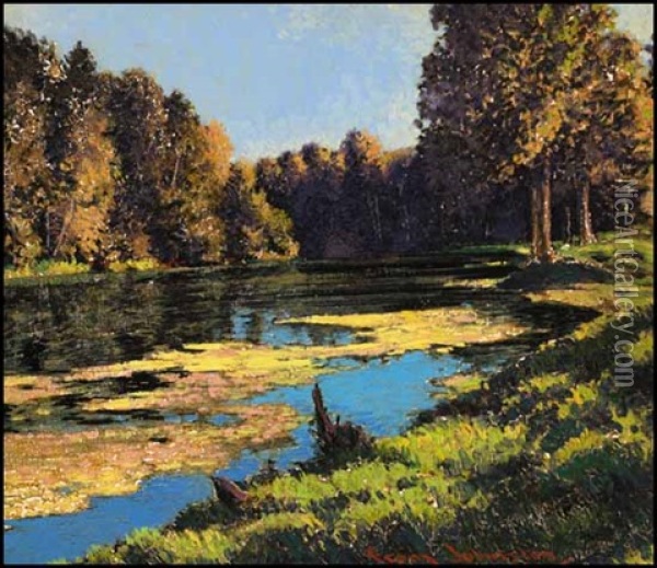 The Golden Lagoon Oil Painting - Francis Hans Johnston