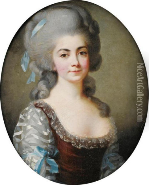 Portrait Of Madame Desaint-huberty Oil Painting - Elisabeth Vigee-Lebrun