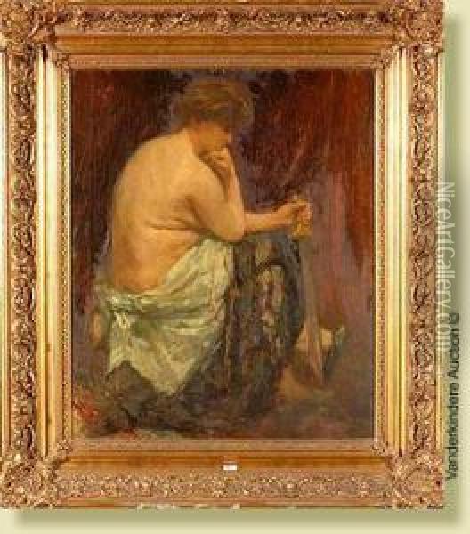 Femme Au Sabre Oil Painting - Josse Impens