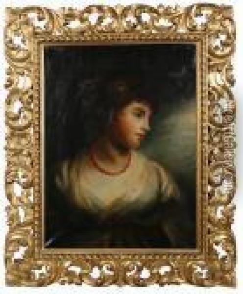Portrait Of A Woman, Half-length Oil Painting - Sir Joshua Reynolds