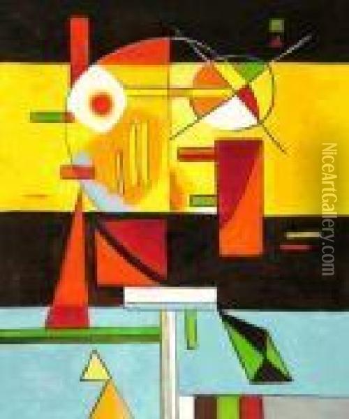 Zersetzte Spannung (decomposed Tension) Oil Painting - Wassily Kandinsky