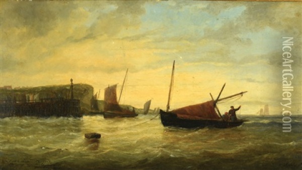 Fishing Boat Oil Painting - Charles Leduc