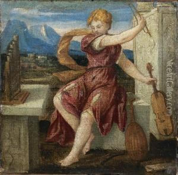 Allegorie De La Musique Oil Painting - Bonifacio Veronese (Pitati)