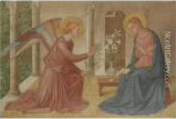 Annunciazione Oil Painting - Fra Angelico (Guido di Pietro)