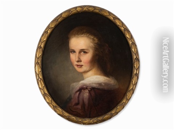 Portrait Of A Young Woman Oil Painting - Pancraz Koerle