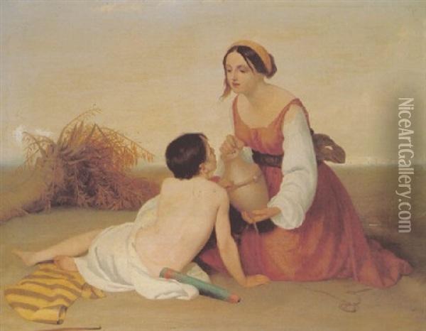 Hagar And Ishmael Oil Painting - Sir Charles Lock Eastlake