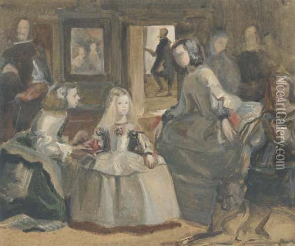 'las Meninas', After Velasquez Oil Painting - Hercules Brabazon Brabazon