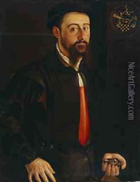 Portrait of a Goldsmith or Jeweller 1551 Oil Painting - Hans Muelich or Mielich
