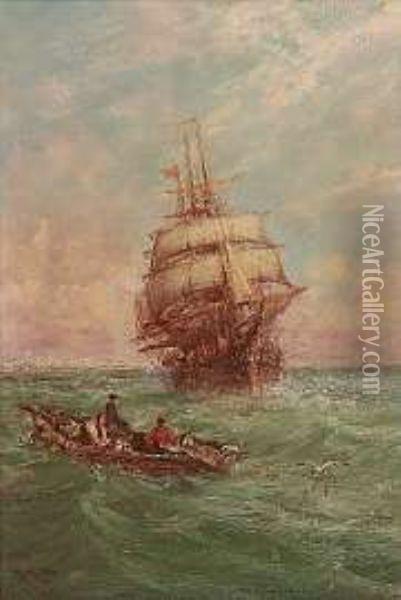 Off Ramsey, Isle Of Man Oil Painting - William Edward Webb