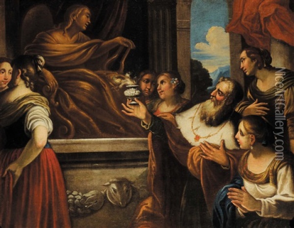 Scena Mitologica Oil Painting - Giovanni Antonio Fumiani