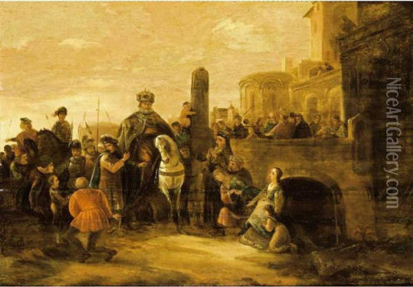 The Triumph Of Mordechai Oil Painting - Jacob Willemsz de Wet the Elder
