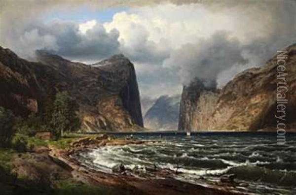 Suldalsporten Oil Painting - Johan Fredrik Eckersberg