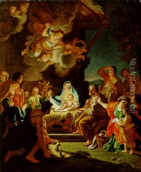 Adorazione Dei Pastori Oil Painting - Paolo de Matteis