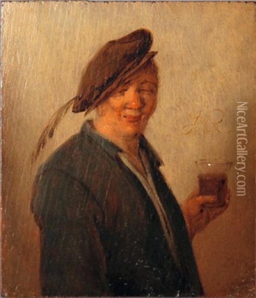 Jeune Buveur En Buste Oil Painting - Jan Miense Molenaer