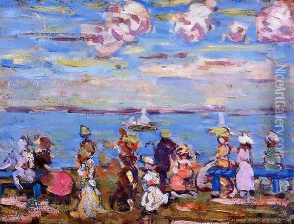 Beach Scene No. 4 1905 Oil Painting - Henri De Toulouse-Lautrec