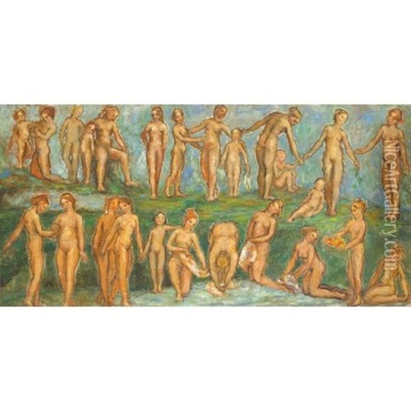 Nudes Oil Painting - Arthur B. Davies