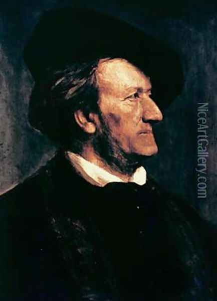 Portrait of Richard Wagner 1813-83 2 Oil Painting - Franz von Lenbach