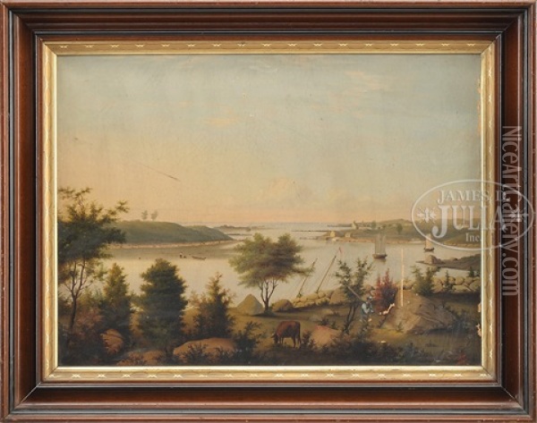 The Annisquam River Looking Towards Ipswich Bay Oil Painting - Mary Blood Mellen
