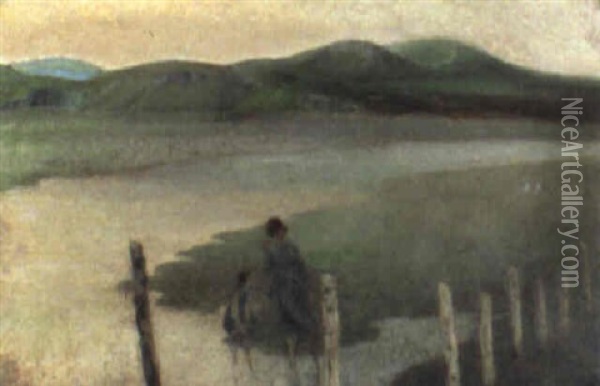 The Estuary Oil Painting - George Russell