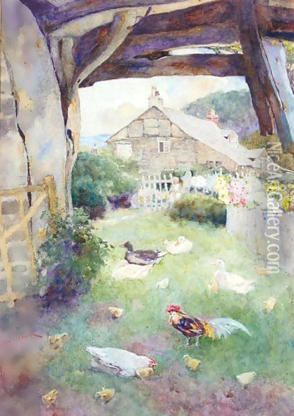 Roylance Farm Oil Painting - David Woodlock