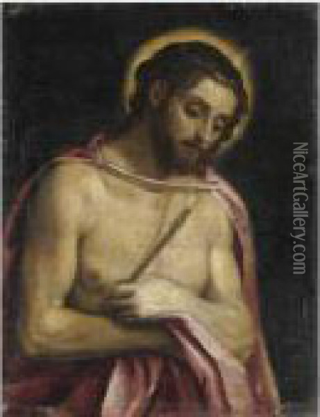 Ecce Homo Oil Painting - Acopo D'Antonio Negretti (see Palma Giovane)