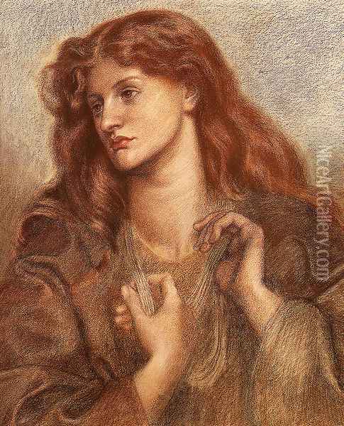 Alexa Wilding Oil Painting - Dante Gabriel Rossetti