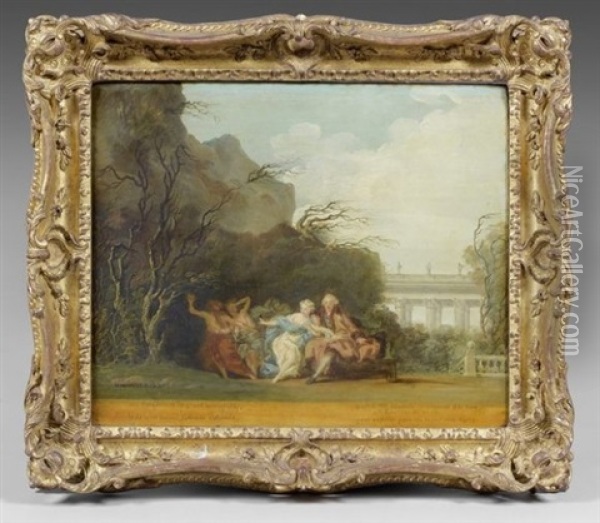 Allegorie Au Duc De Choiseul Oil Painting - Anicet Charles Gabriel Lemonnier