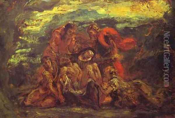 Pieta Oil Painting - Eugene Delacroix