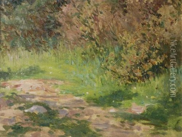 Jardin Fleuri Oil Painting - Leopold Franz Kowalski
