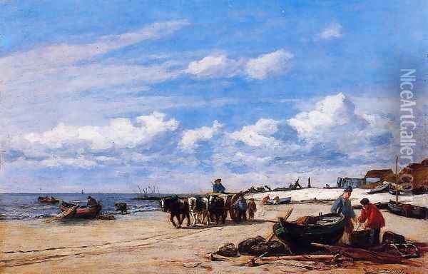 In the Vicinity of Honfleur Oil Painting - Eugene Boudin
