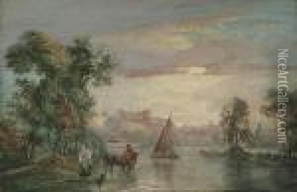 View Of Winchester Oil Painting - Paul Sandby
