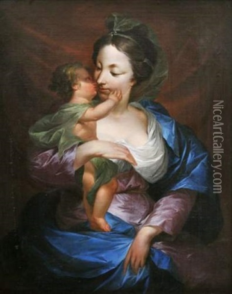 L'amour Filial Oil Painting - Frans Xaverius Xavery