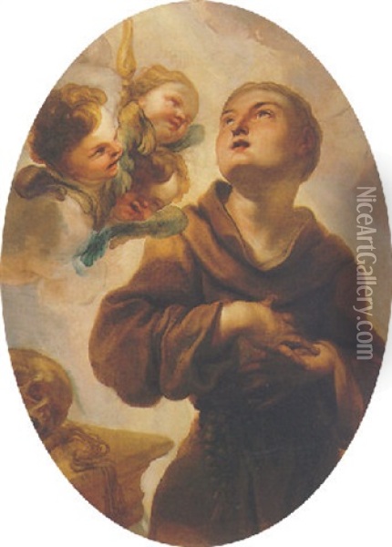 Saint Pasquale Baylon Oil Painting - Gregorio de Ferrari