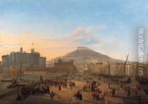 Napoli, Da Toledo Oil Painting - Frans Vervloet